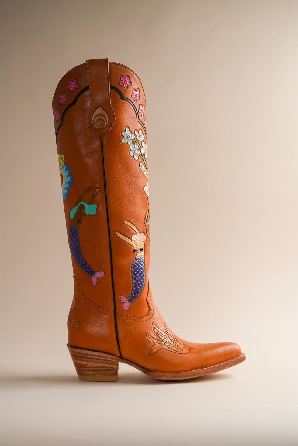 Brother Vellies Mermaid Doodle cowgirl Boots