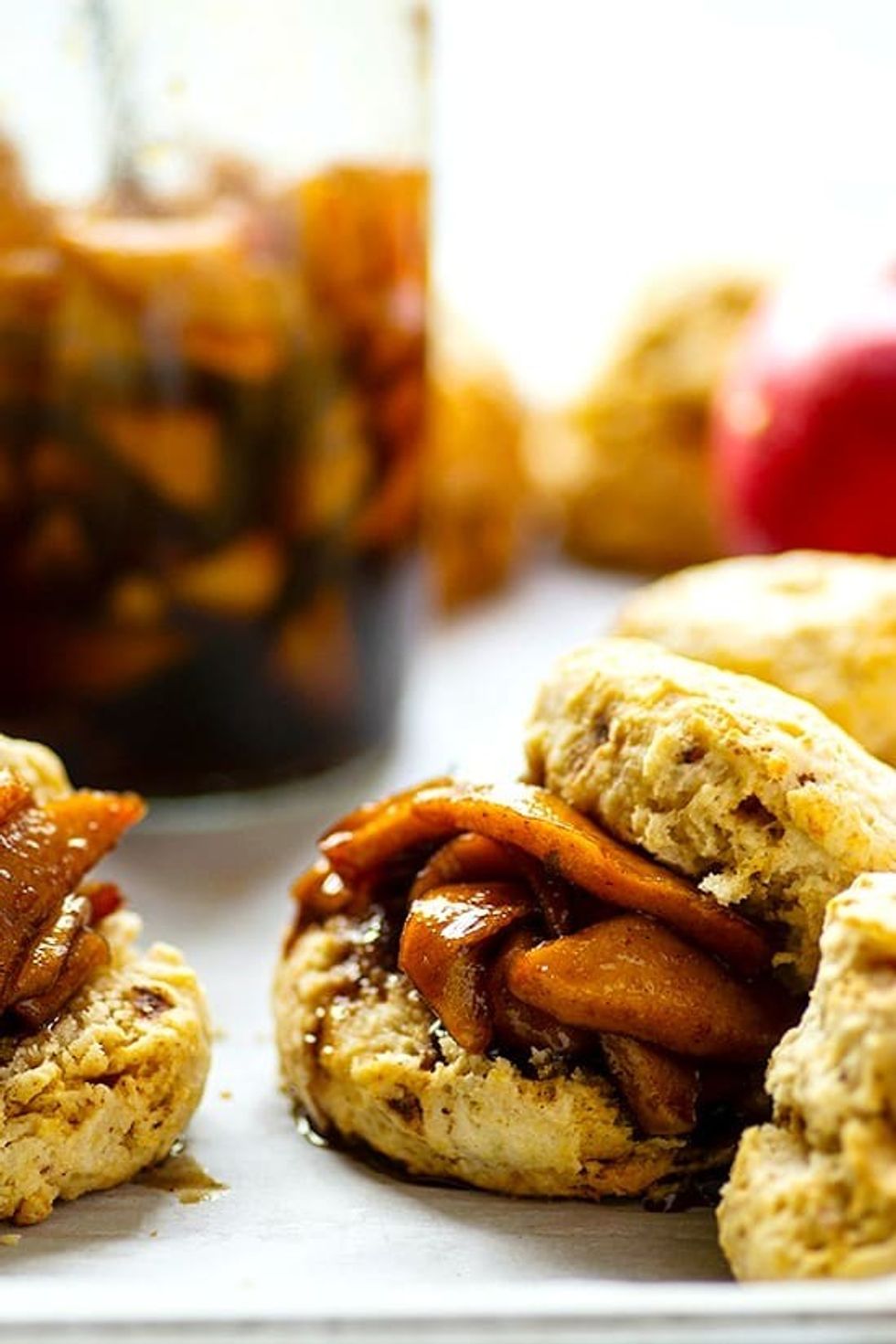 Browned Butter Biscuits with Apple Preserves