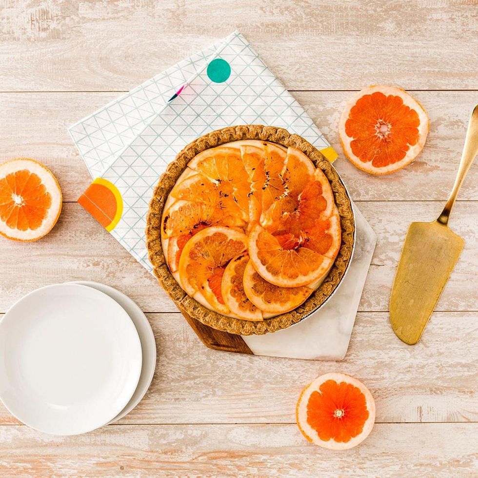 Brul\u00e9ed Grapefruit Tart