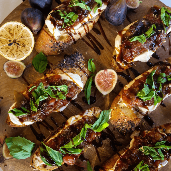 Bruschetta with Fig & Tomato Chia Jam
