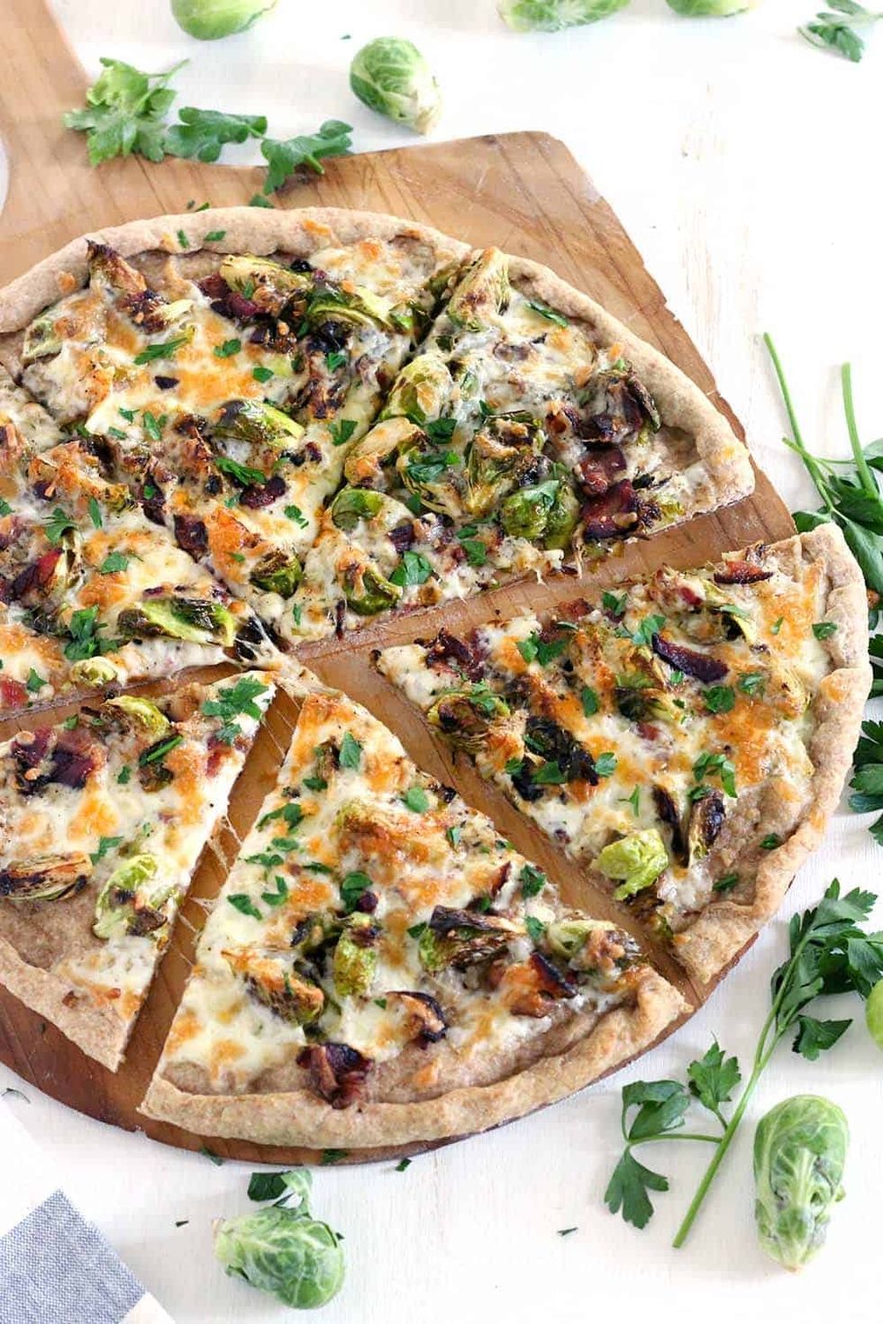 Brussel Sprout and Bacon Pizza