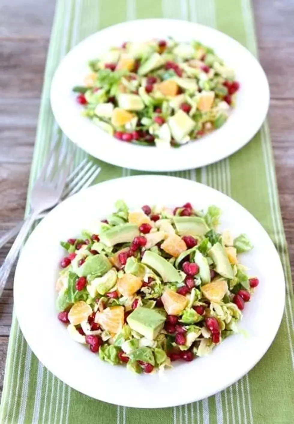Brussel Sprout Pomegranate Citrus Salad
