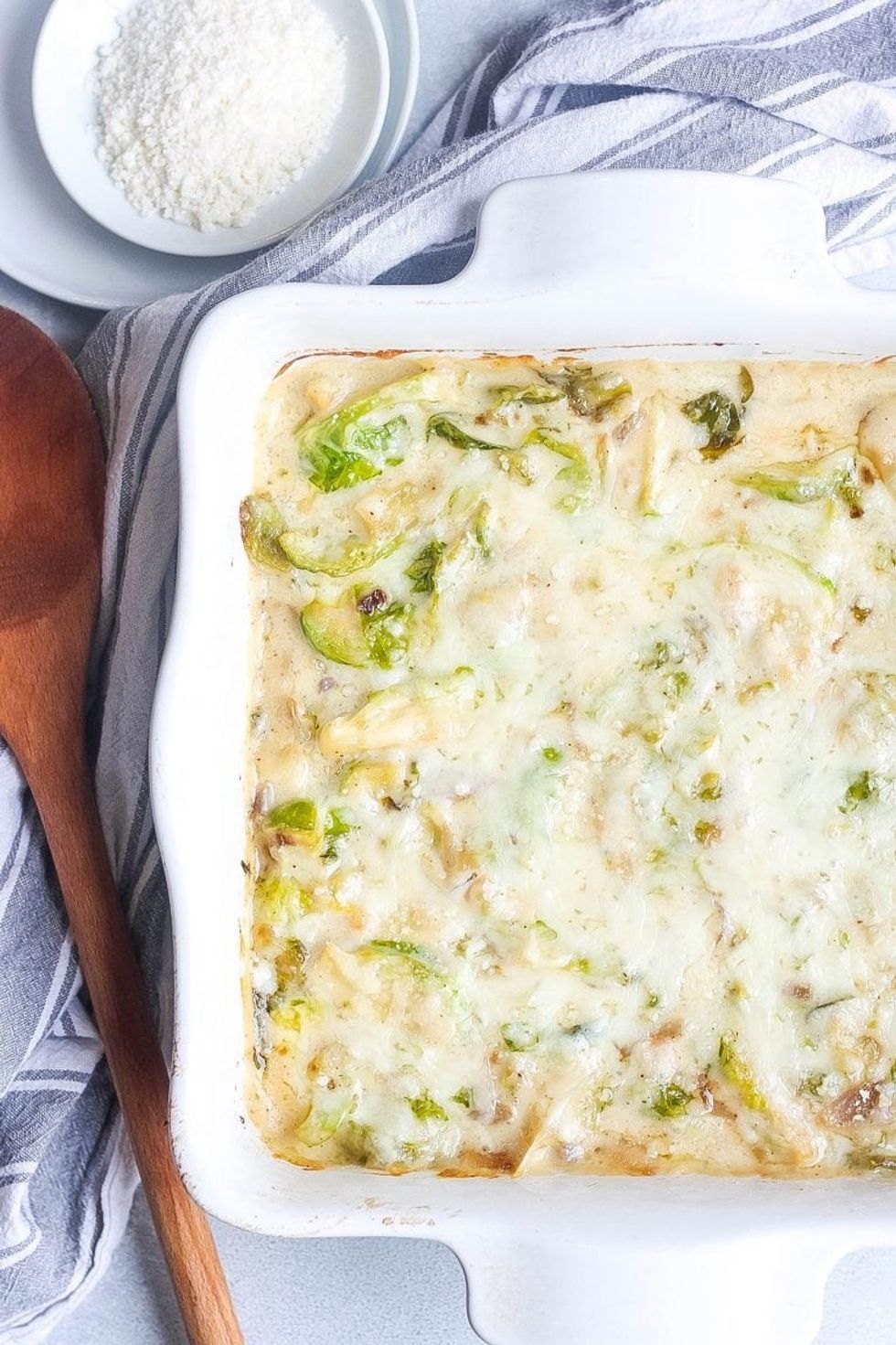 Brussel Sprouts Casserole (Extra Cheesy)