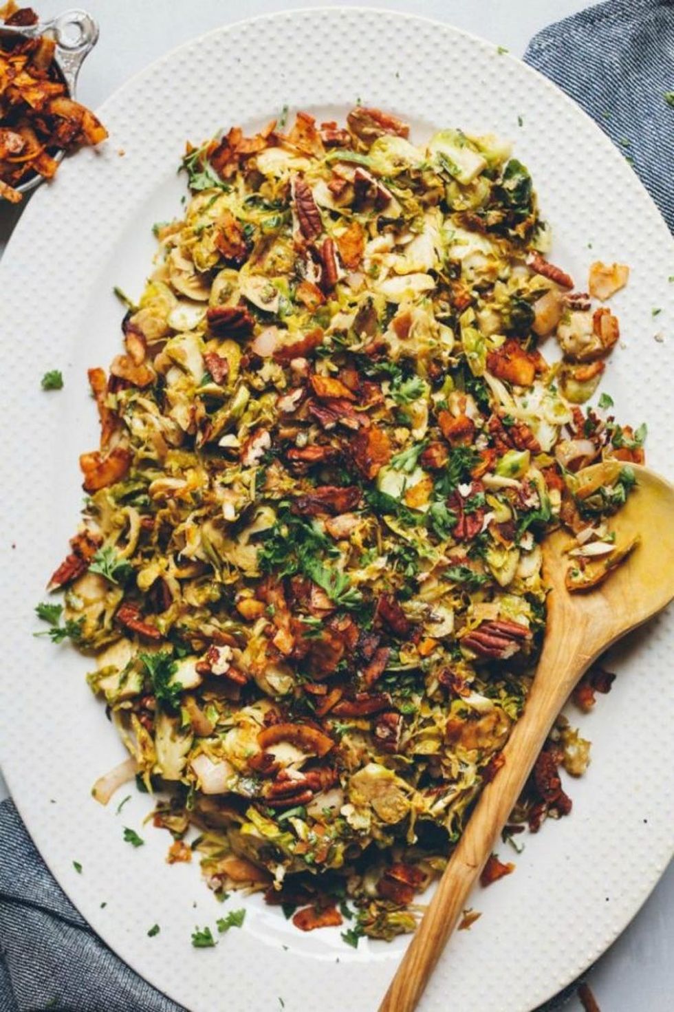 Brussels Sprout Slaw With Coconut Bacon