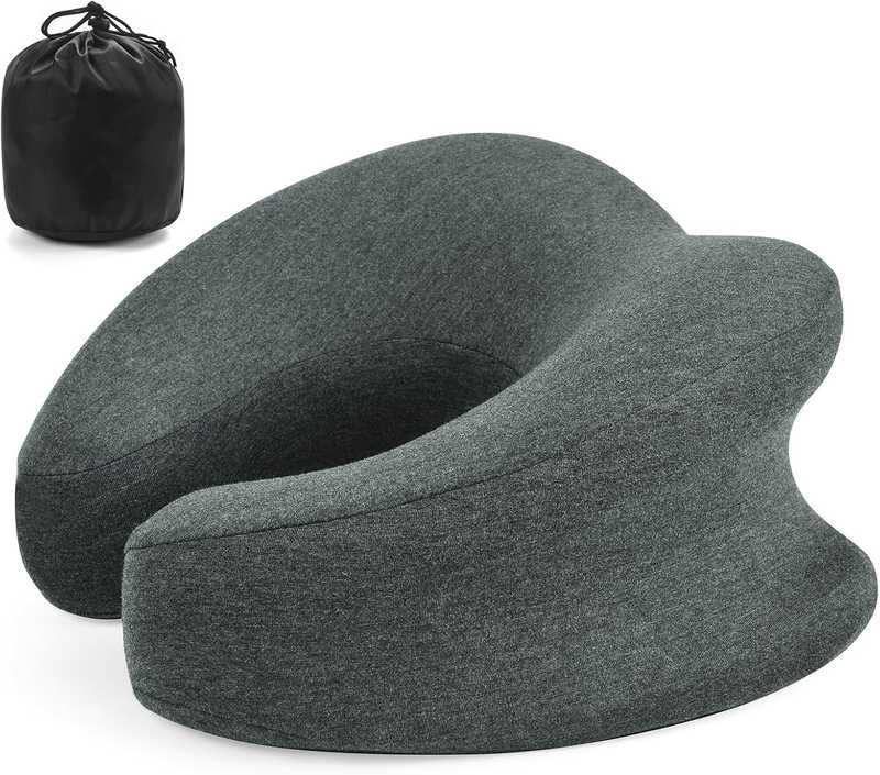 Travel Neck Pillow Memory Foam U-shaped Pillow Snail Style Travel Neck Support Portable Adjustable Soft Noon Break Sleep Pillows - 15