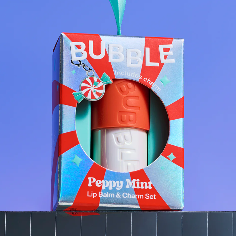 Bubble Skincare Peppy Mint Lip Balm & Charm Set