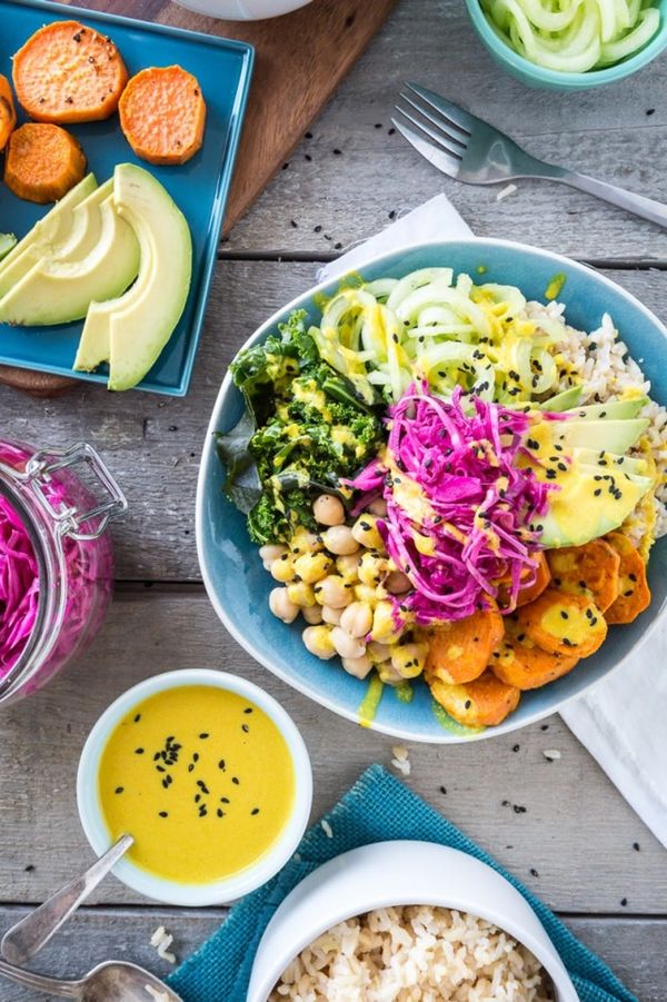 buddha bowl Macro Bowl With Turmeric-Tahini Dressing