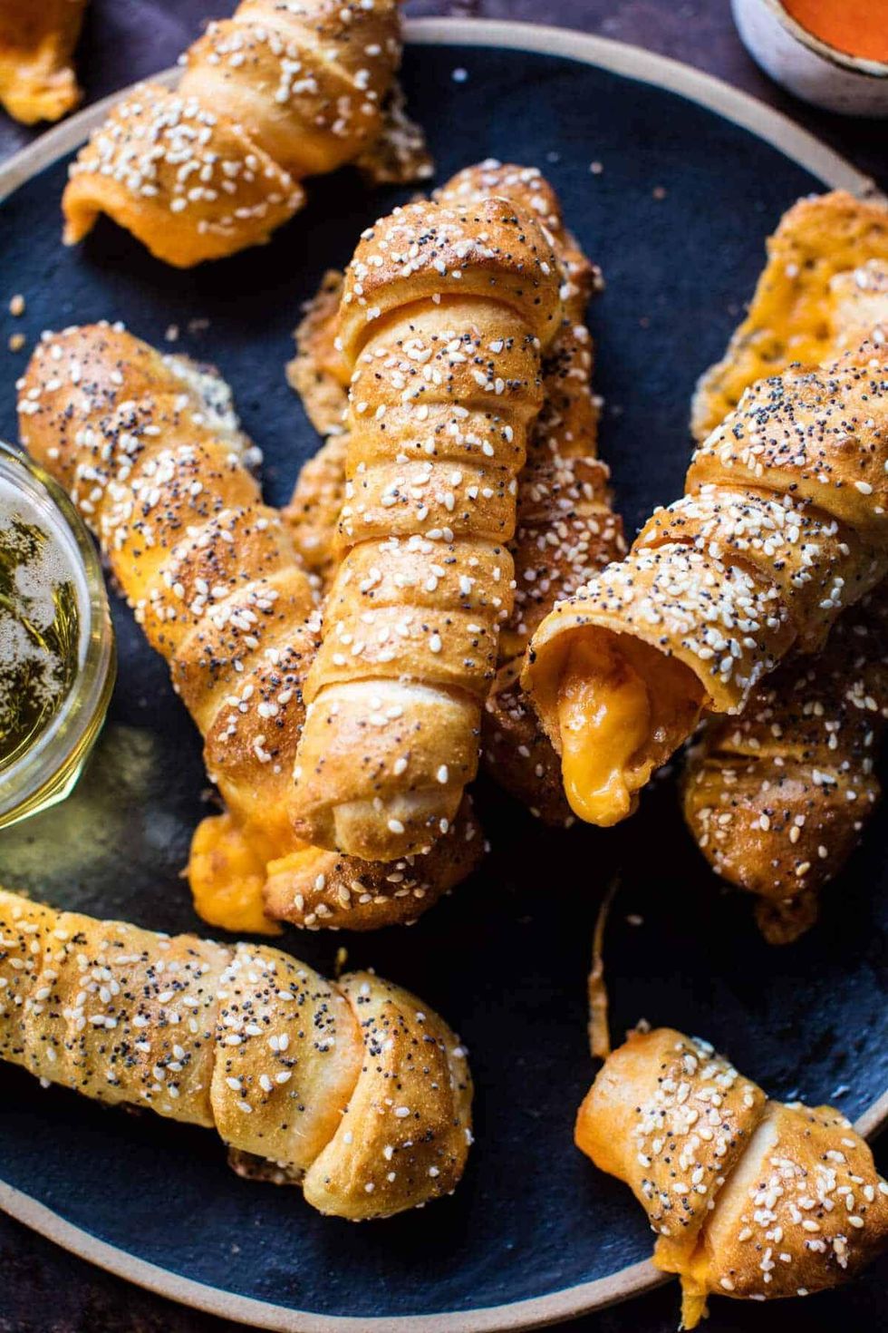 Buffalo Cheddar Soft Pretzel Twists with Everything Spice