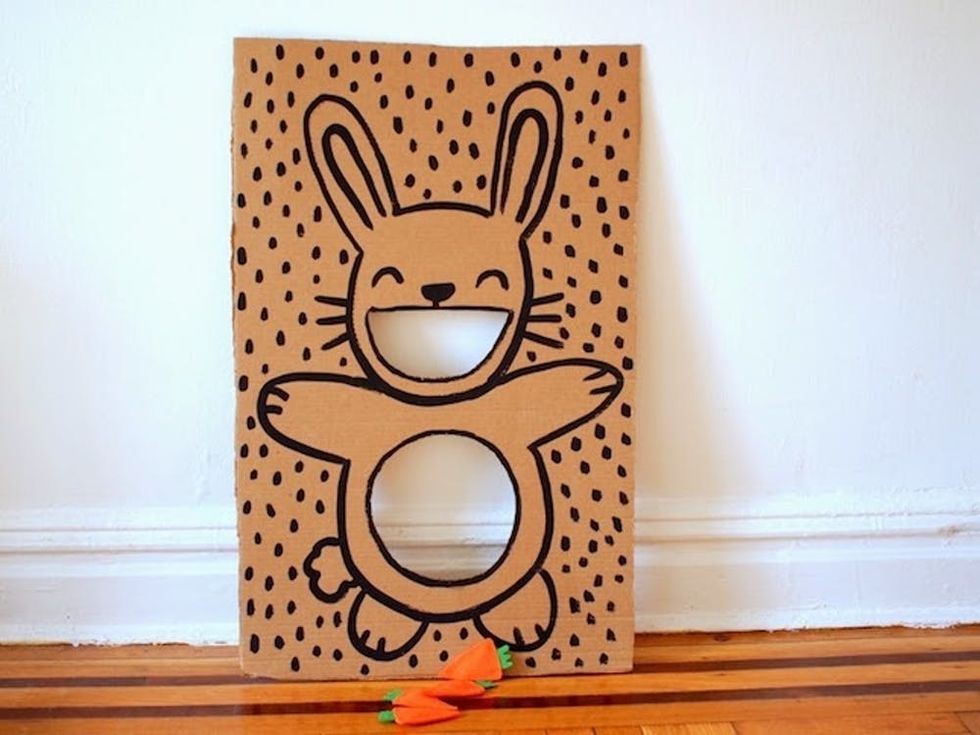 Bunny Bean Bag Toss Easter Craft for Kids