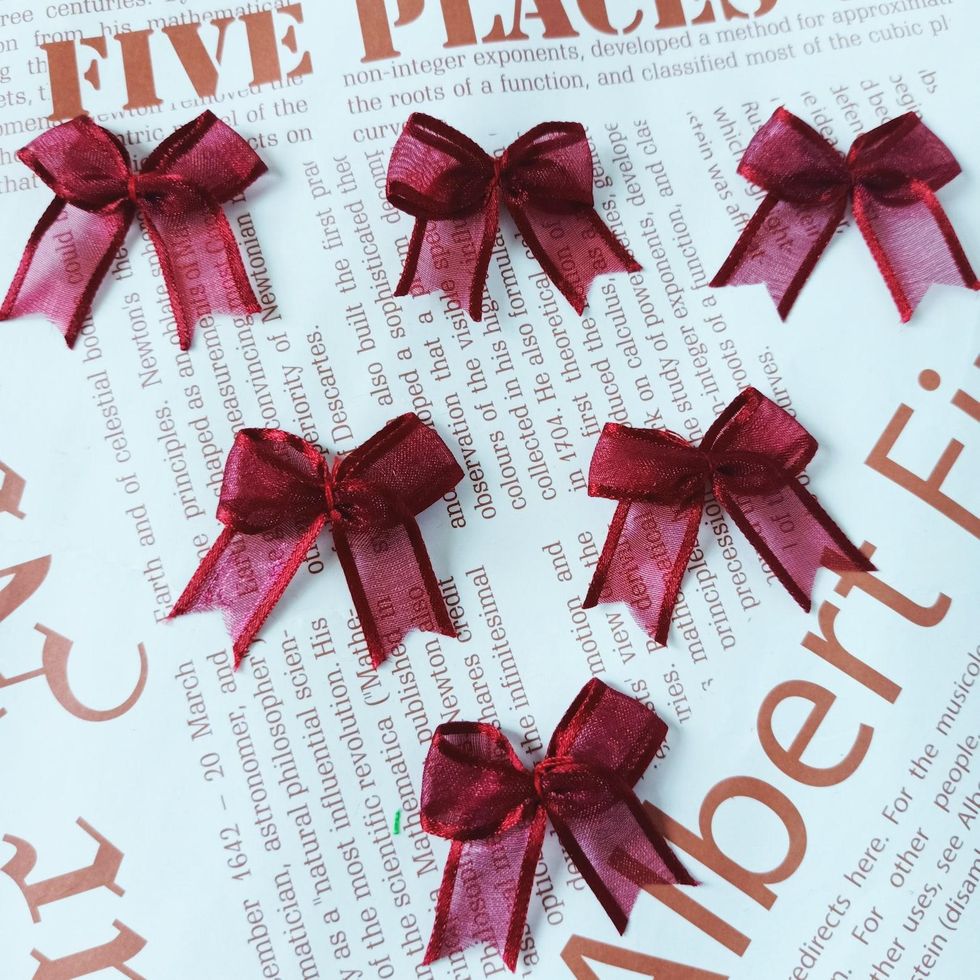 Burgundy Organza Bows