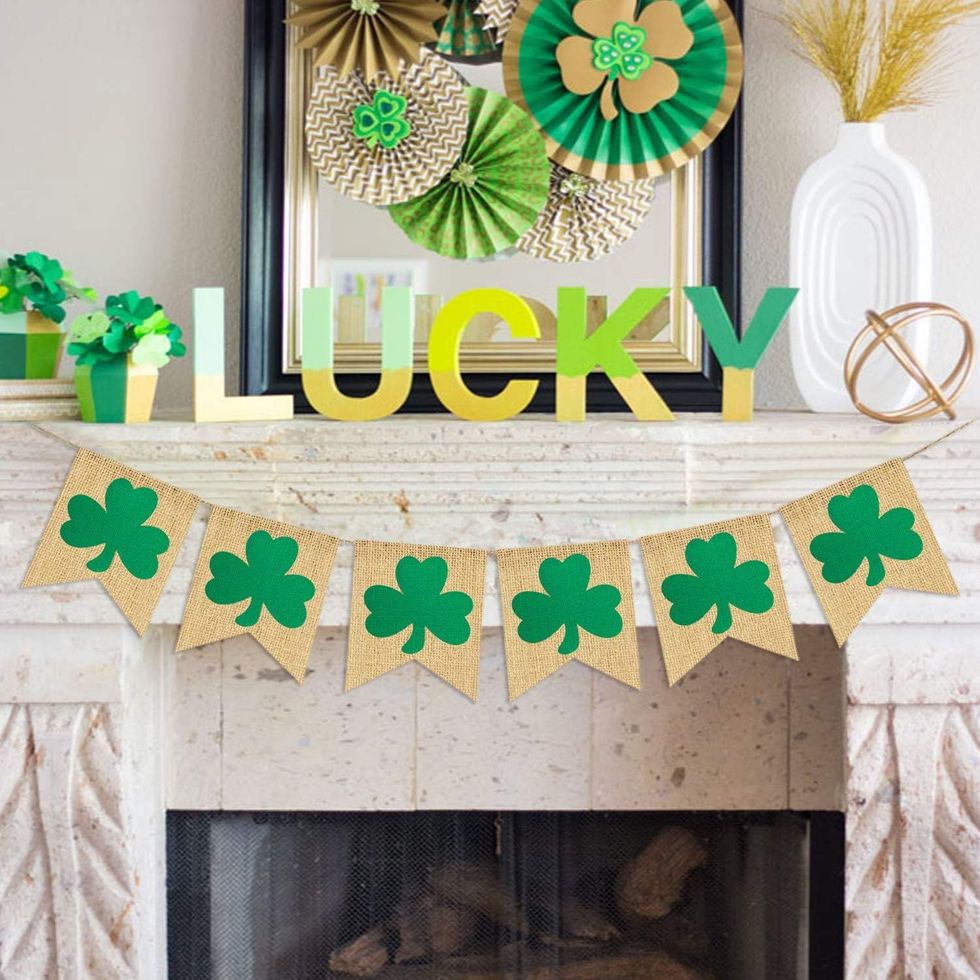 Burlap Shamrock Garland