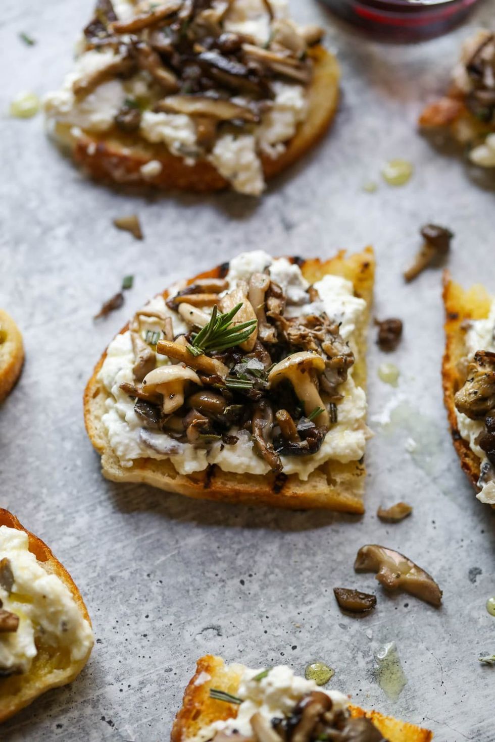 Burrata Toast with Saut\u00e9ed Mushrooms