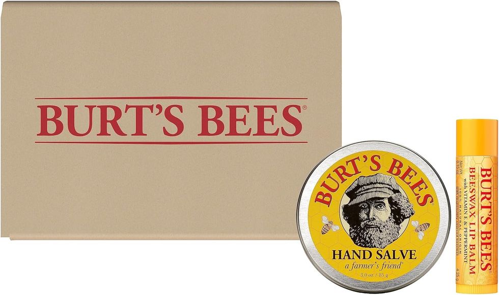 Burt's Bees Hand Salve and Moisturizing Lip Balm for Dry Skin and Chapped Lips, Classic, Natural Origin Skincare, 3 oz./0.15 oz.