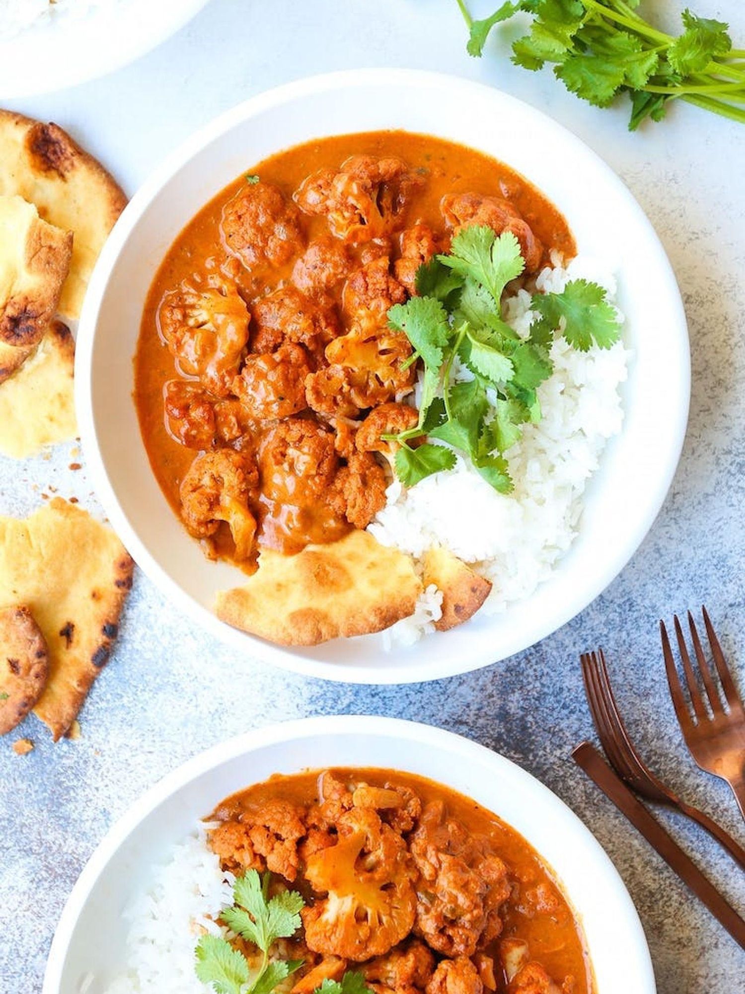 Butter Cauliflower Bowls indian food
