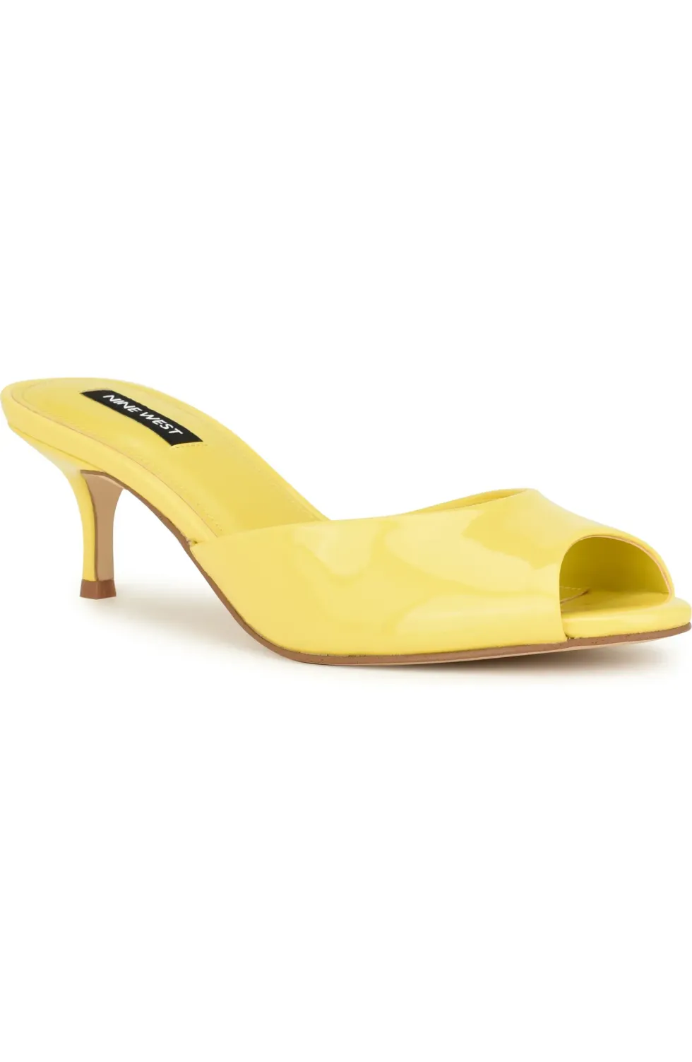 butter yellow Nine West Kitten Heel Sandal