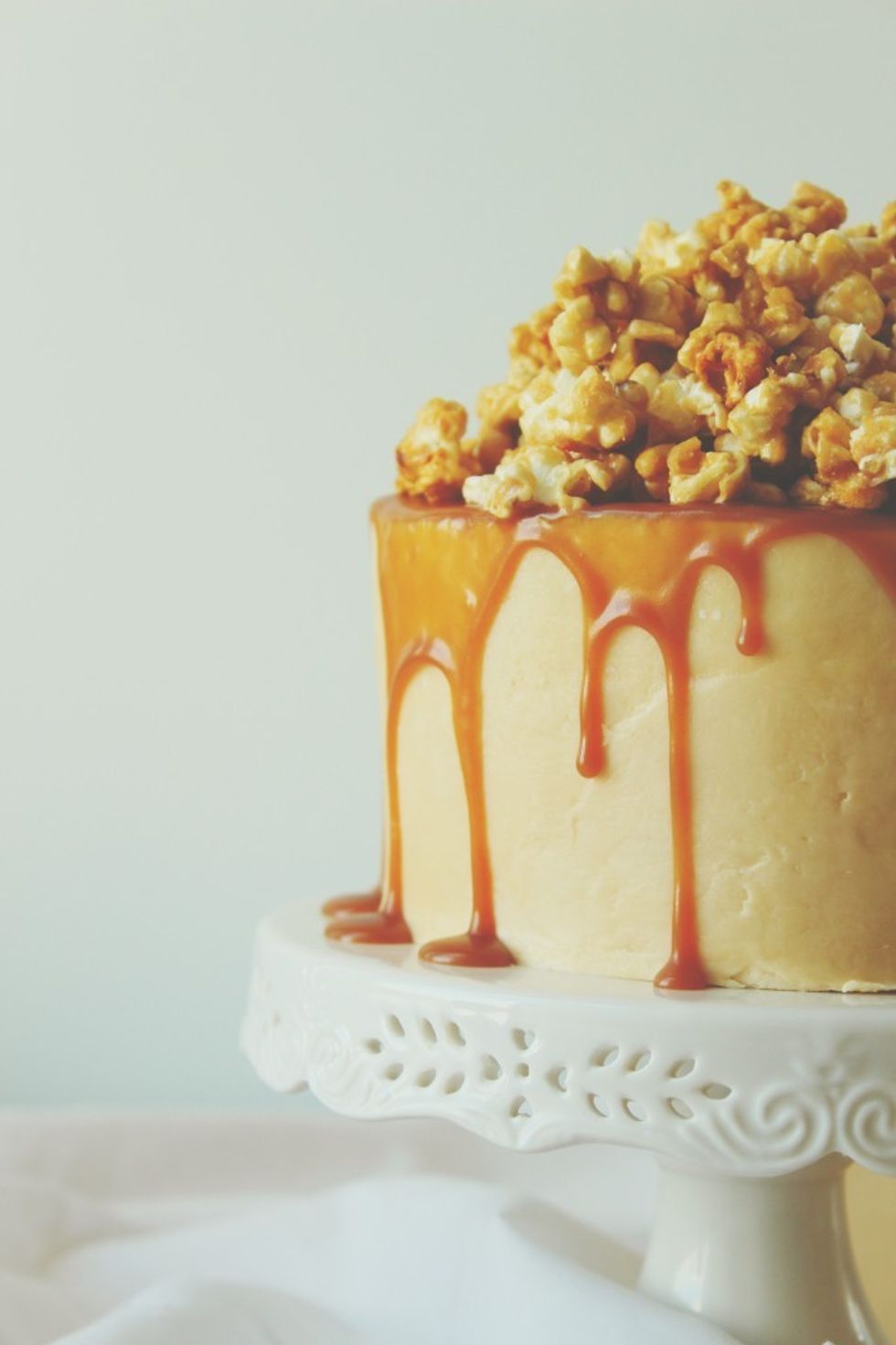 Buttered Caramel Popcorn Cake