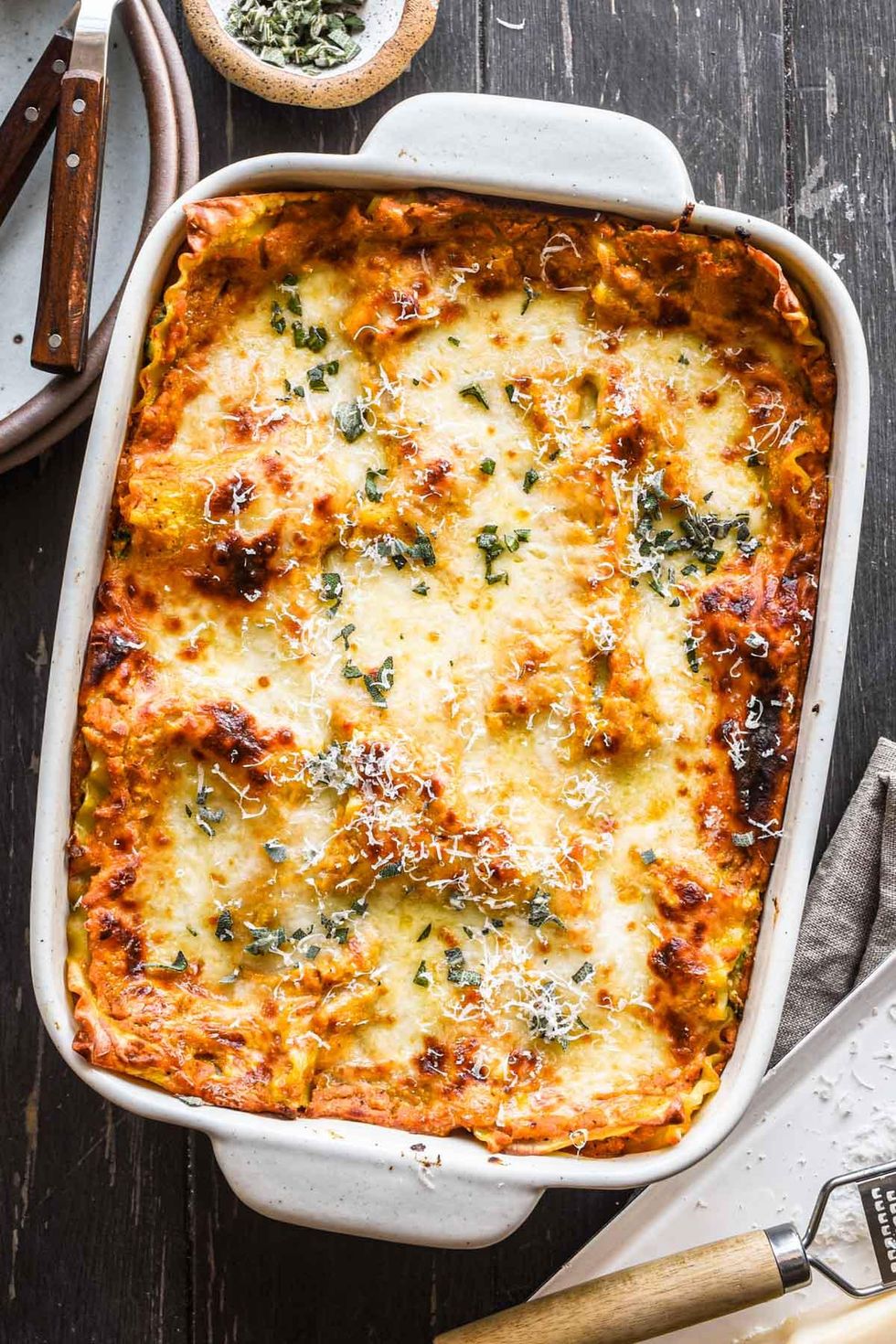 BUTTERNUT SQUASH AND SPINACH LASAGNA