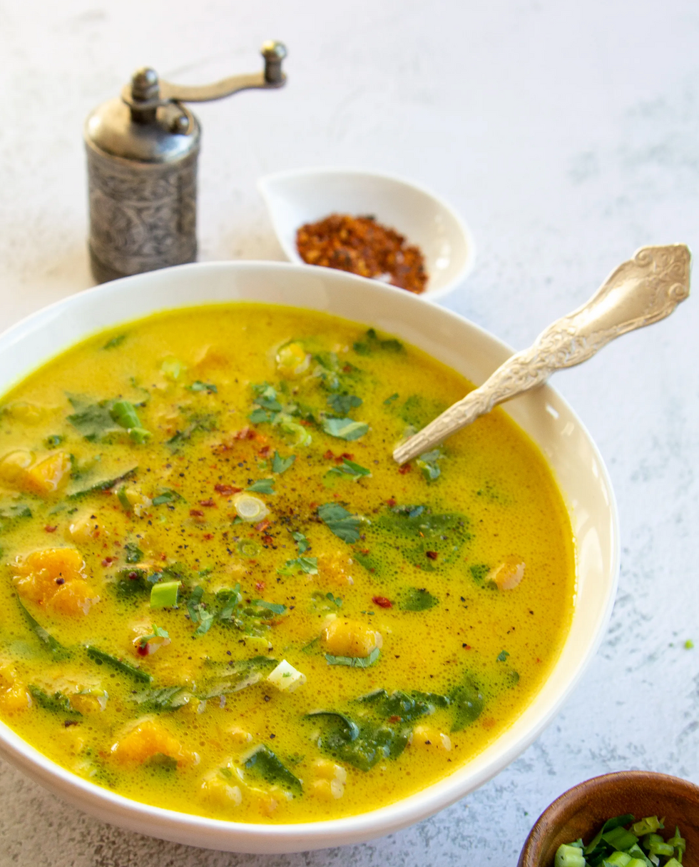 Butternut Squash Curried Broth Soup