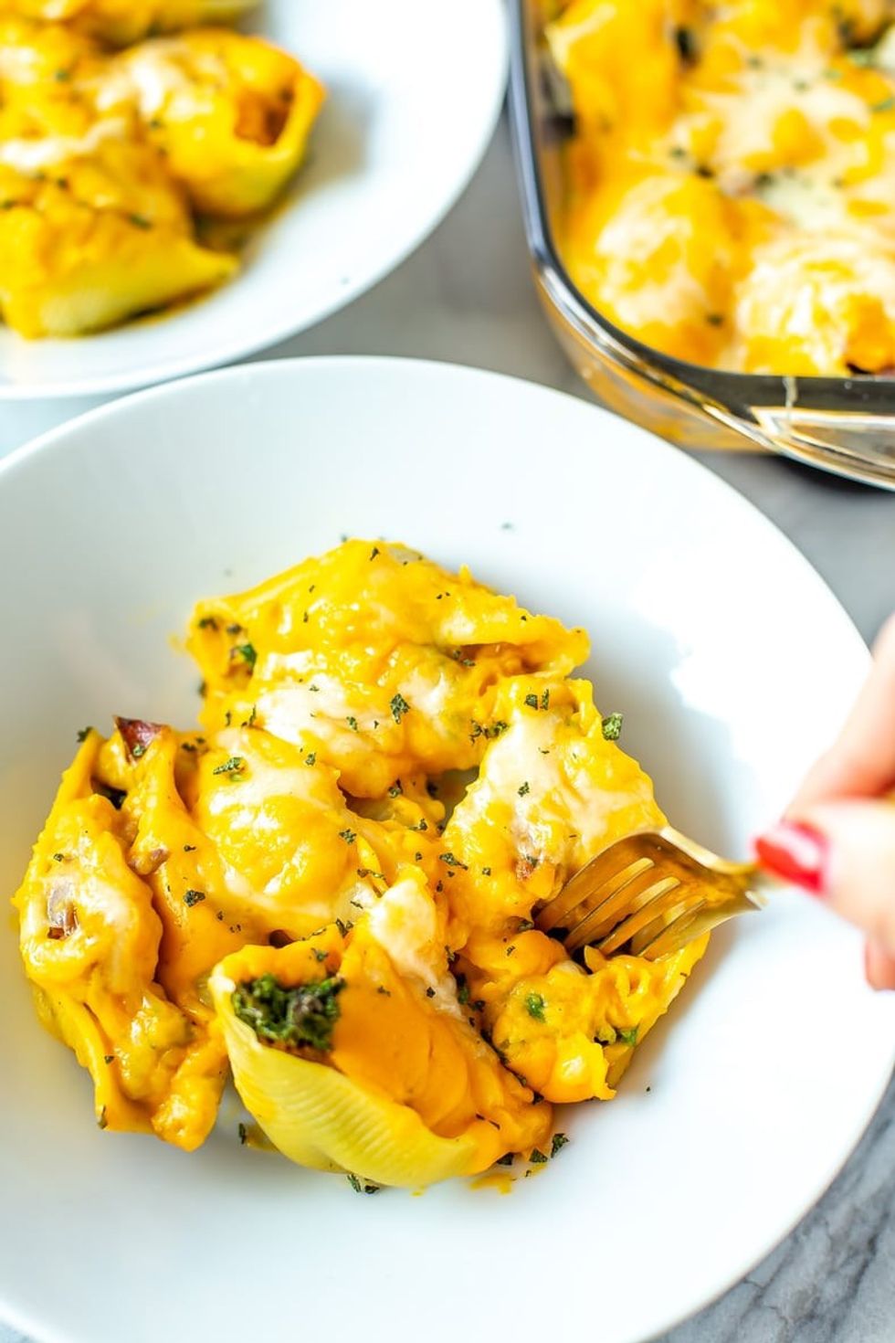 Butternut Squash Stuffed Shells recipe using fresh mozzarella cheese