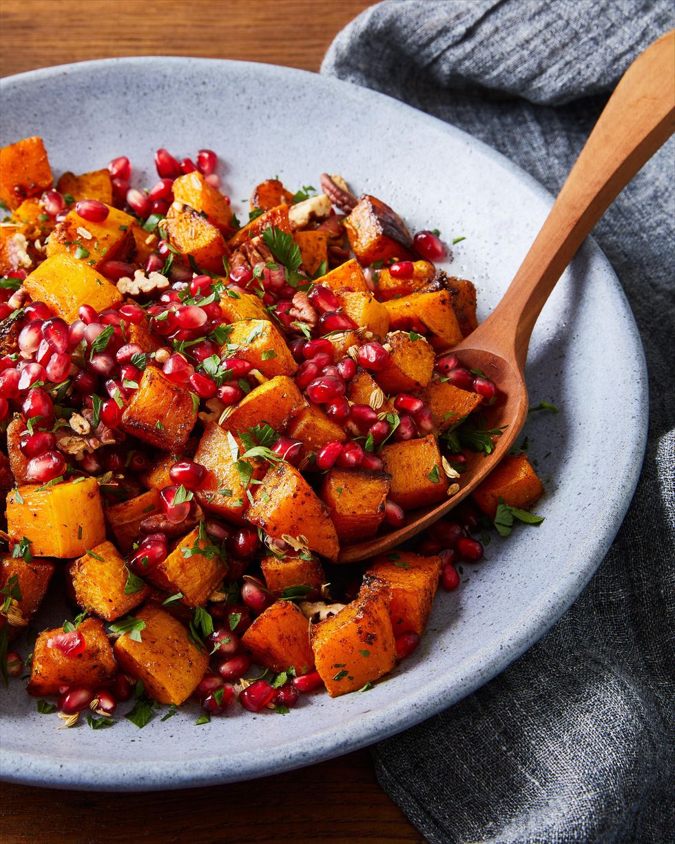Butternut Squash With Ginger-Pickled Pomegranates