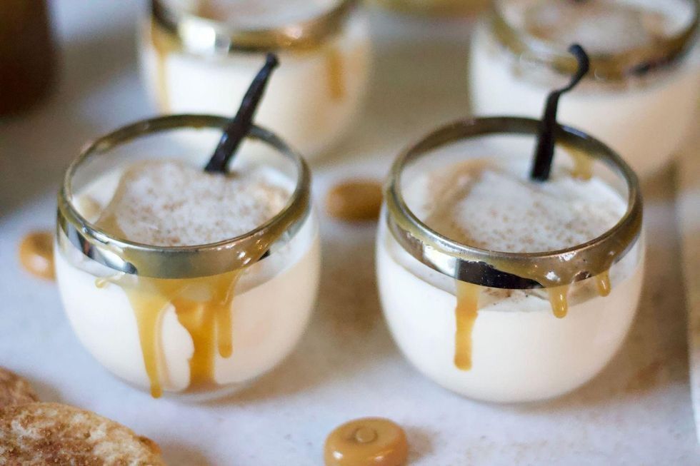 Butterscotch Bourbon Milk Punch holiday cocktail