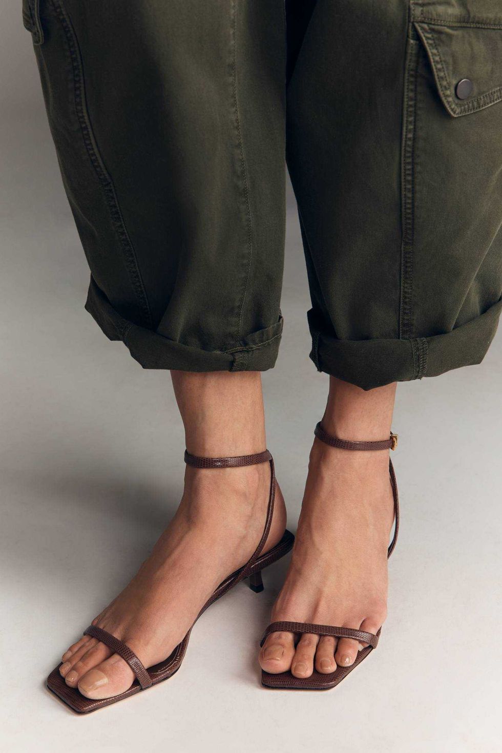 By Anthropologie Ankle-Strap Kitten Heels