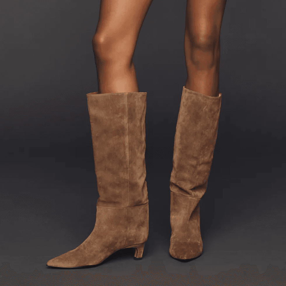 By Anthropologie Wide-Leg Kitten-Heel Tall Boots