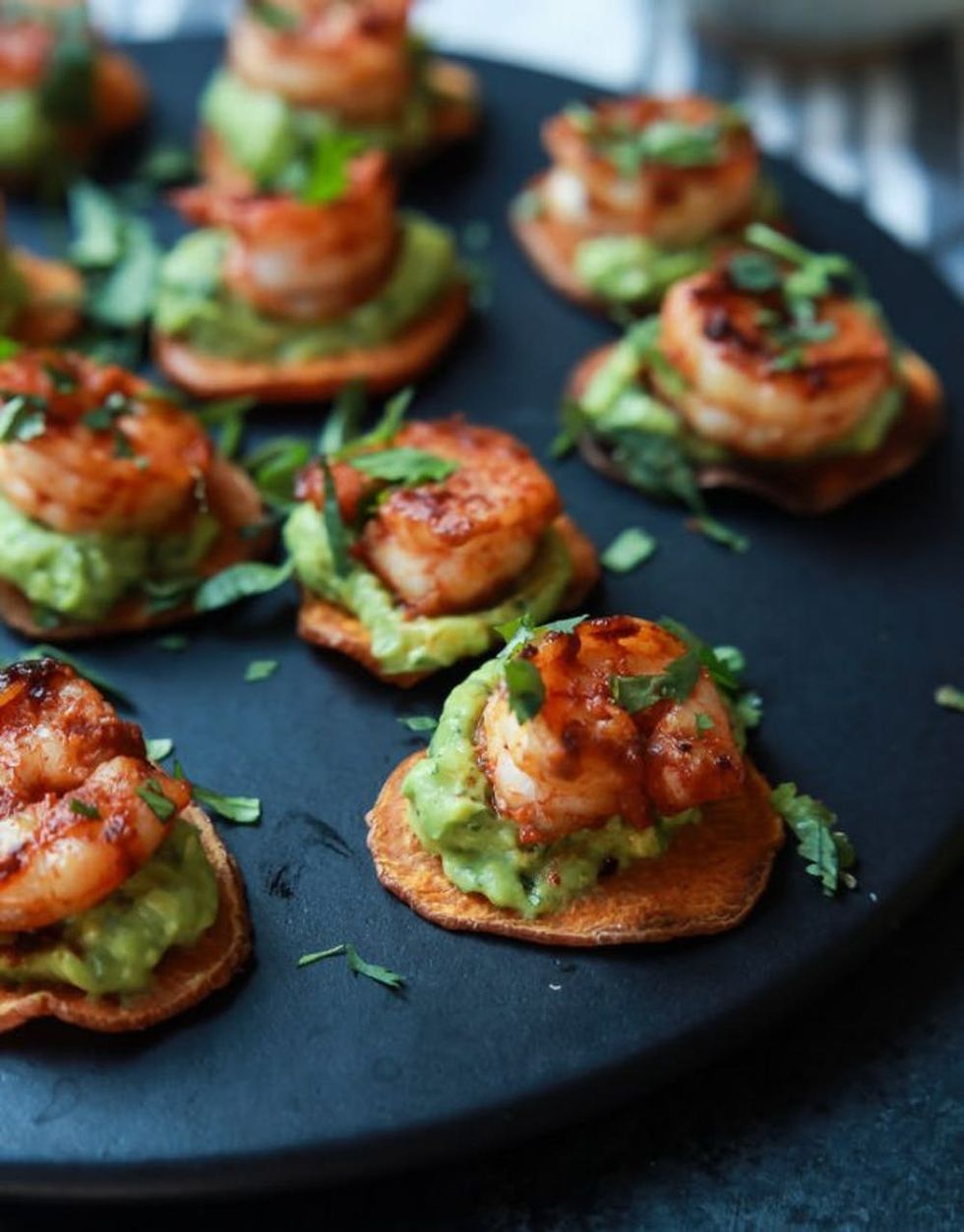 Cajun Shrimp Guacamole Bites