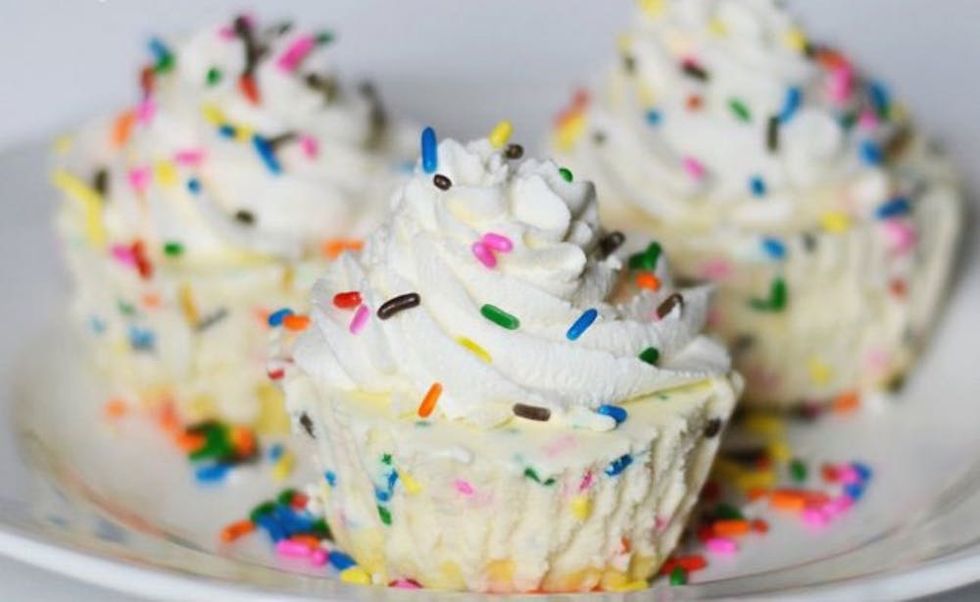 Cake Batter Ice Cream Cupcakes