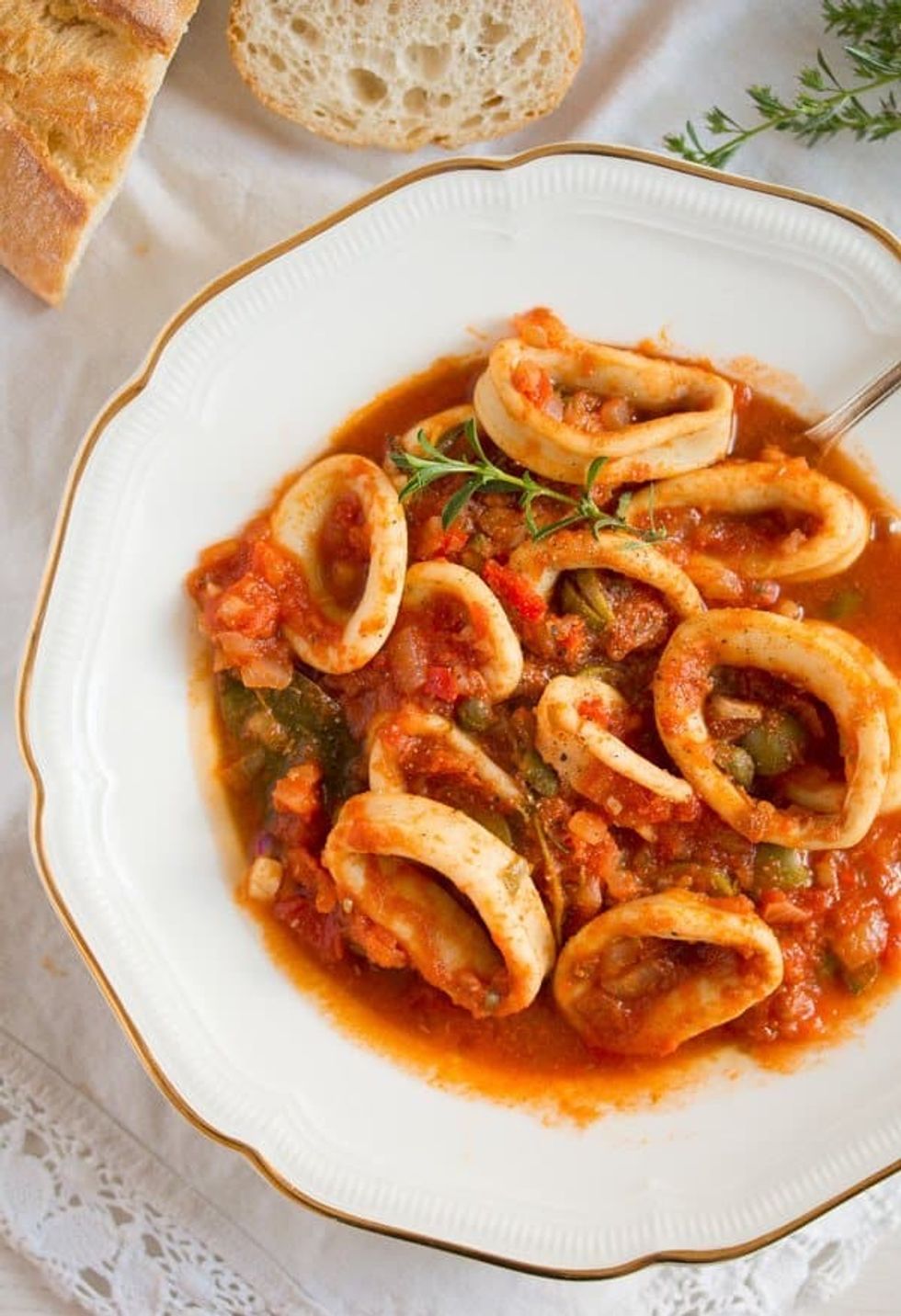Calamari Stew in Tomato Sauce