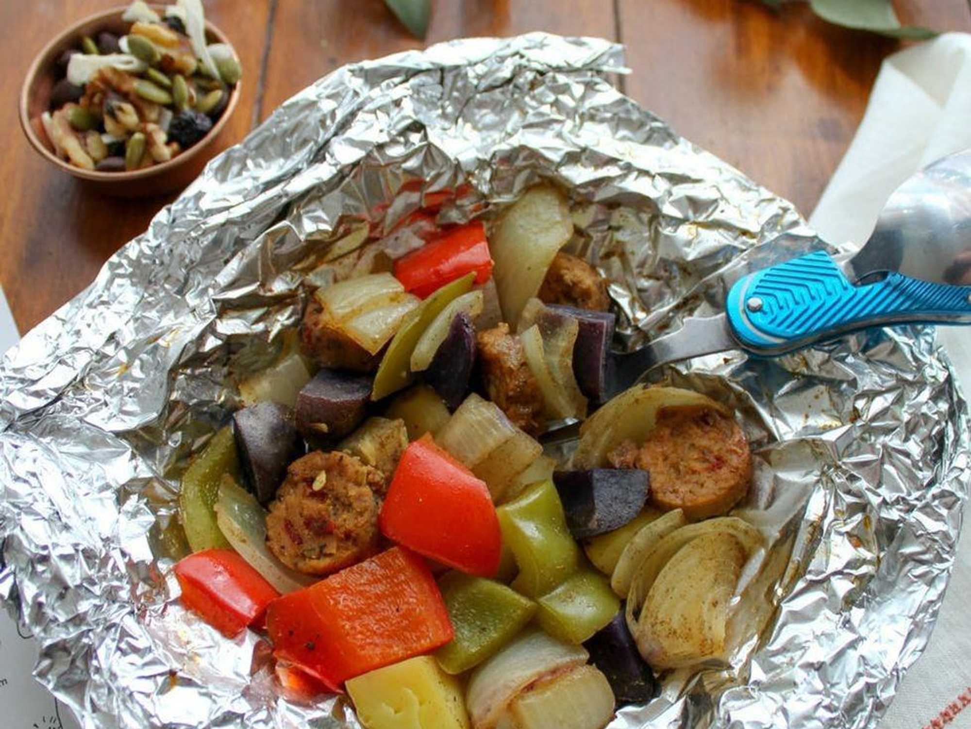 Campfire Veggie Sausage Packets