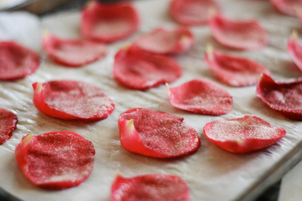 Candied rose petals