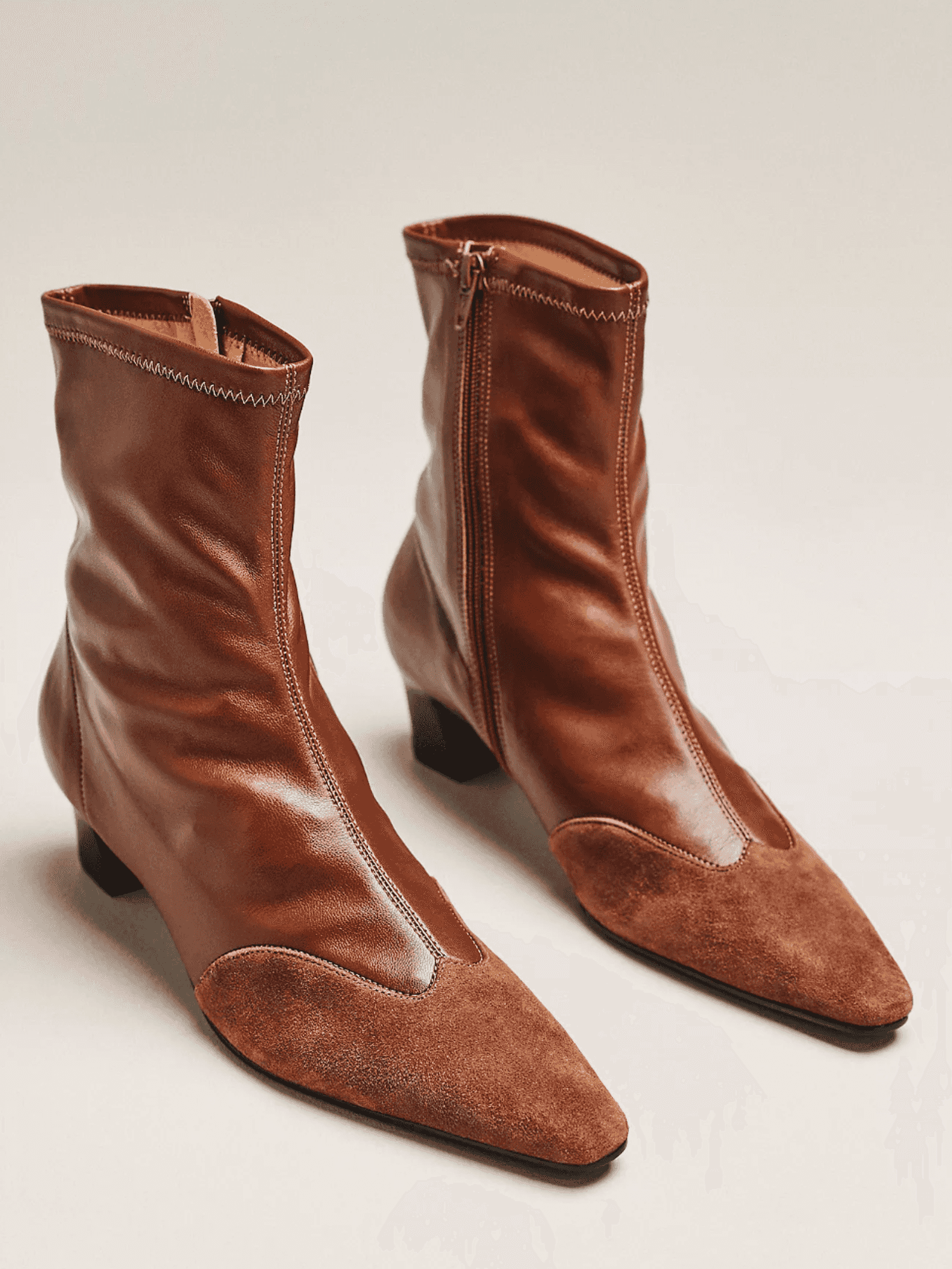cap-toe ankle boot