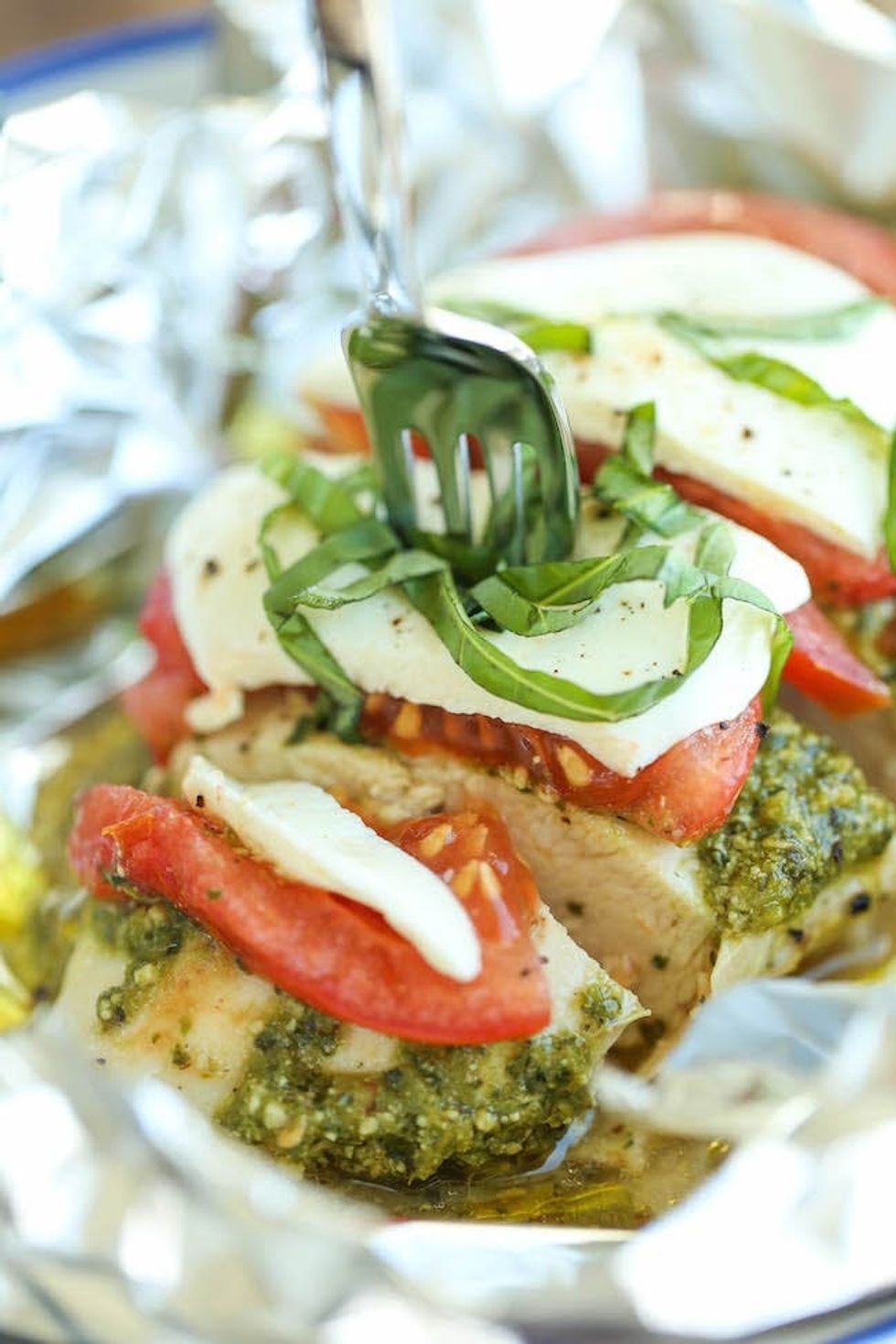 Caprese Chicken Foil Packs