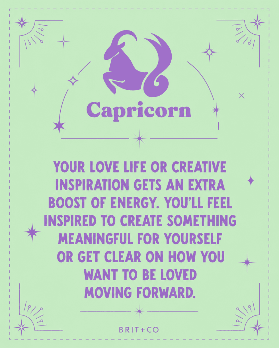 Capricorn horoscope: Love and creativity gain energy, inspiring meaningful self-discovery.