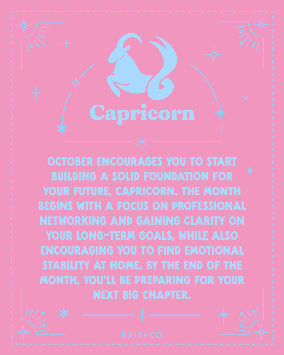 Capricorn October Horoscope 2025