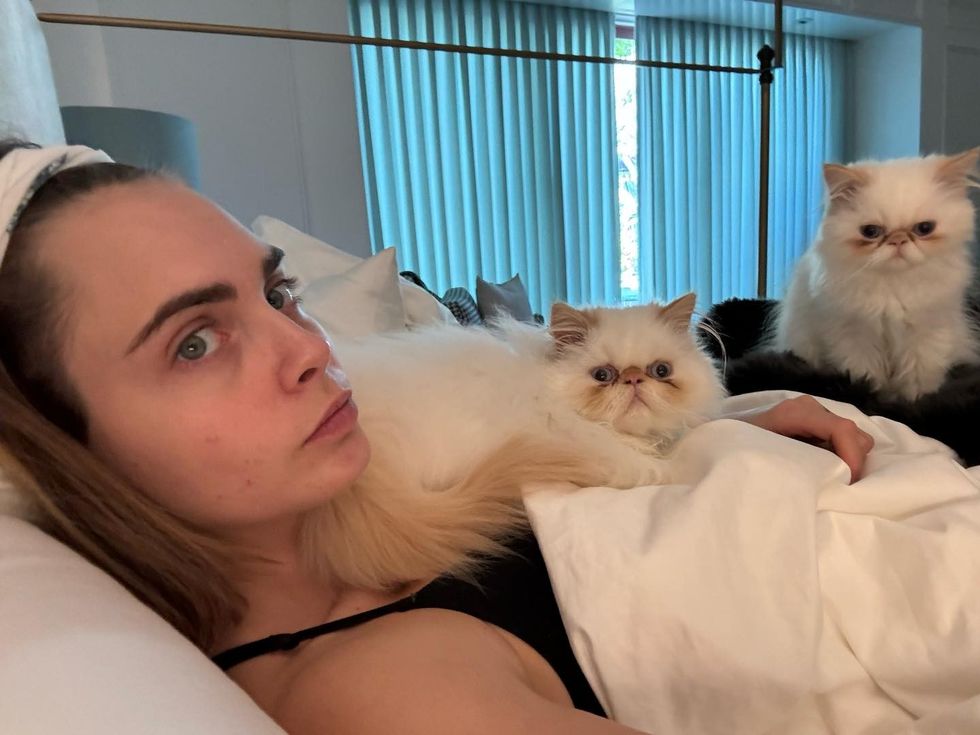 Cara Delevingne Makeup-Free Selfie