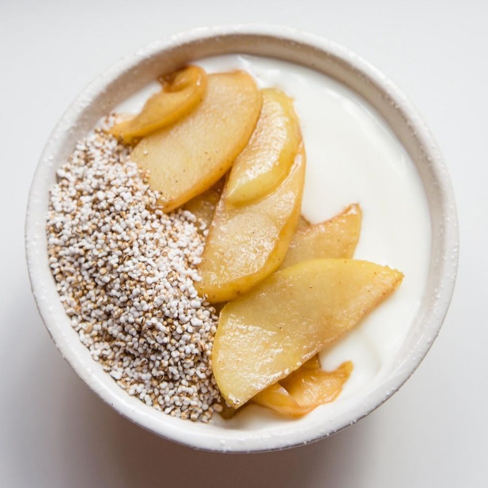 Caramelized Apple Yogurt Bowls With Popped Amaranth