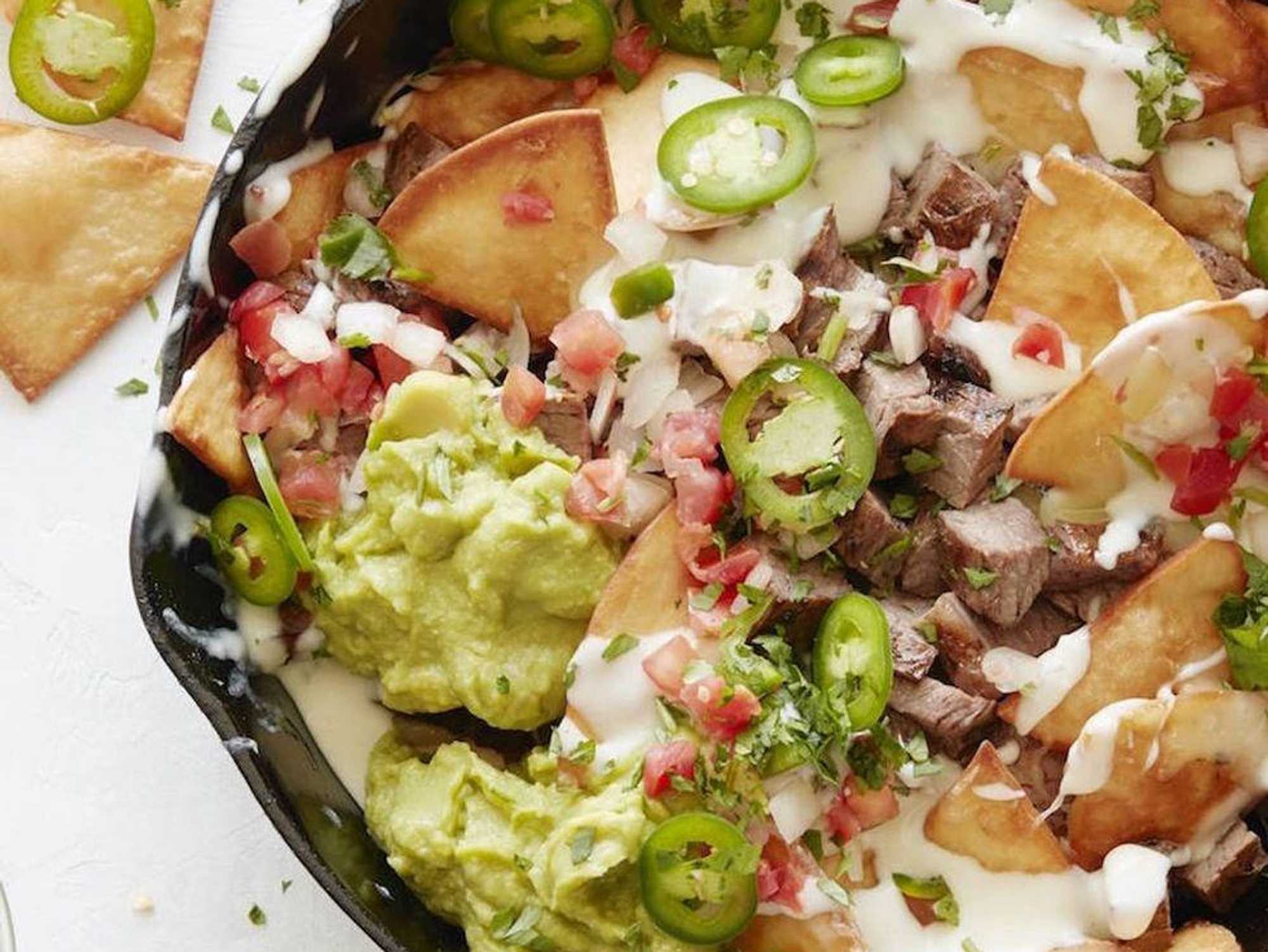 Carne Asada Skillet Nachos