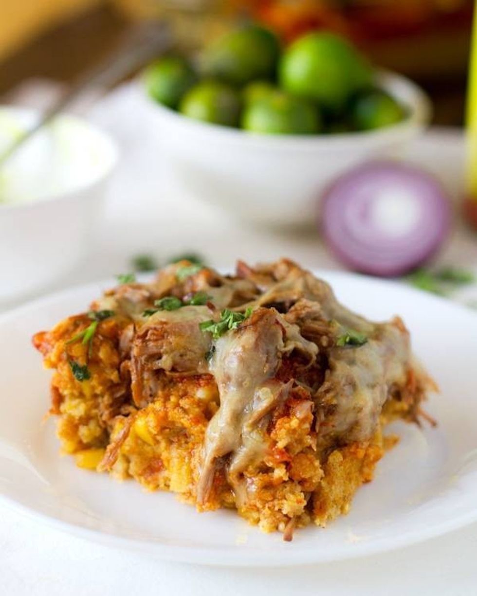 Carnitas Tamale Pie