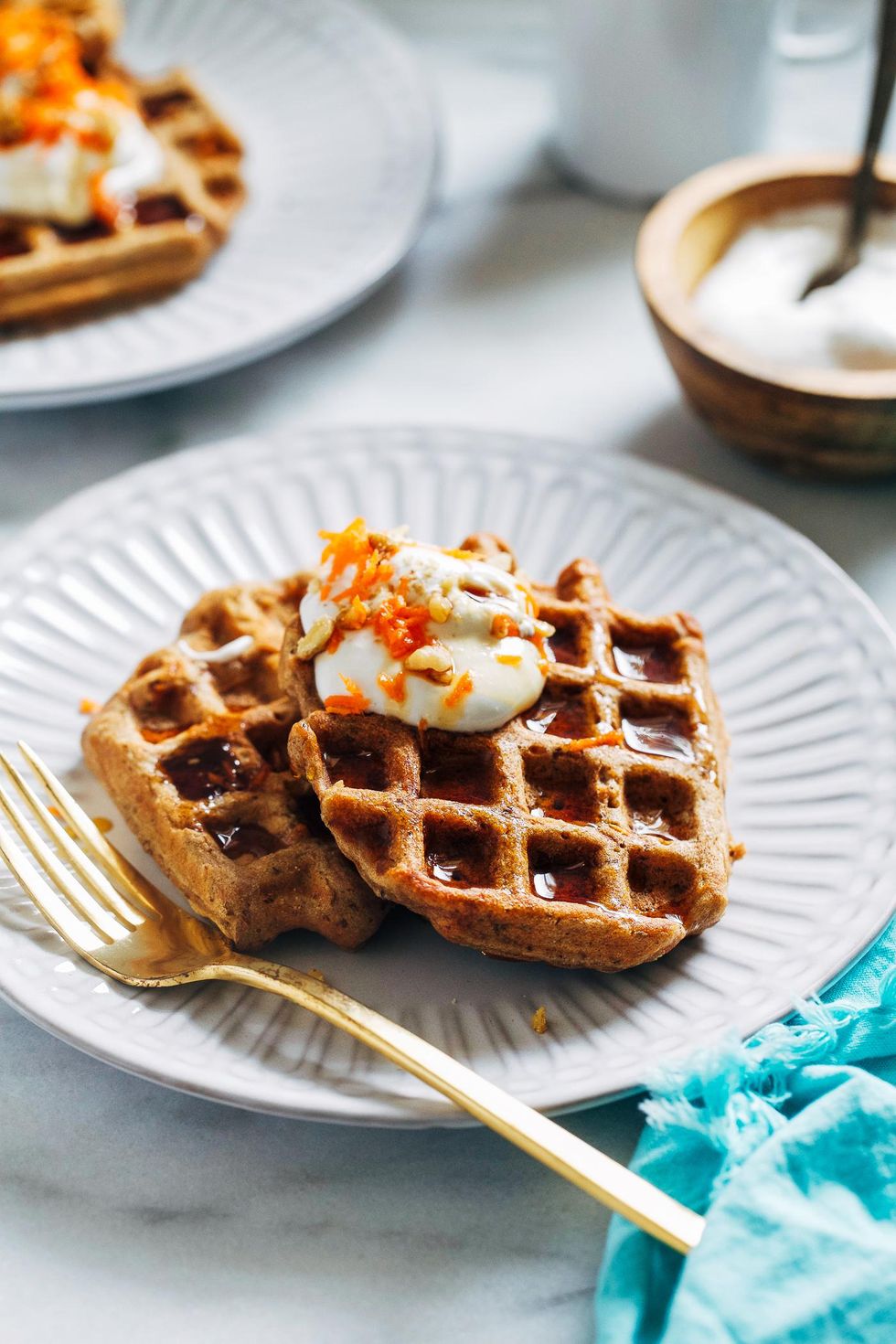 Carrot Cake Waffles