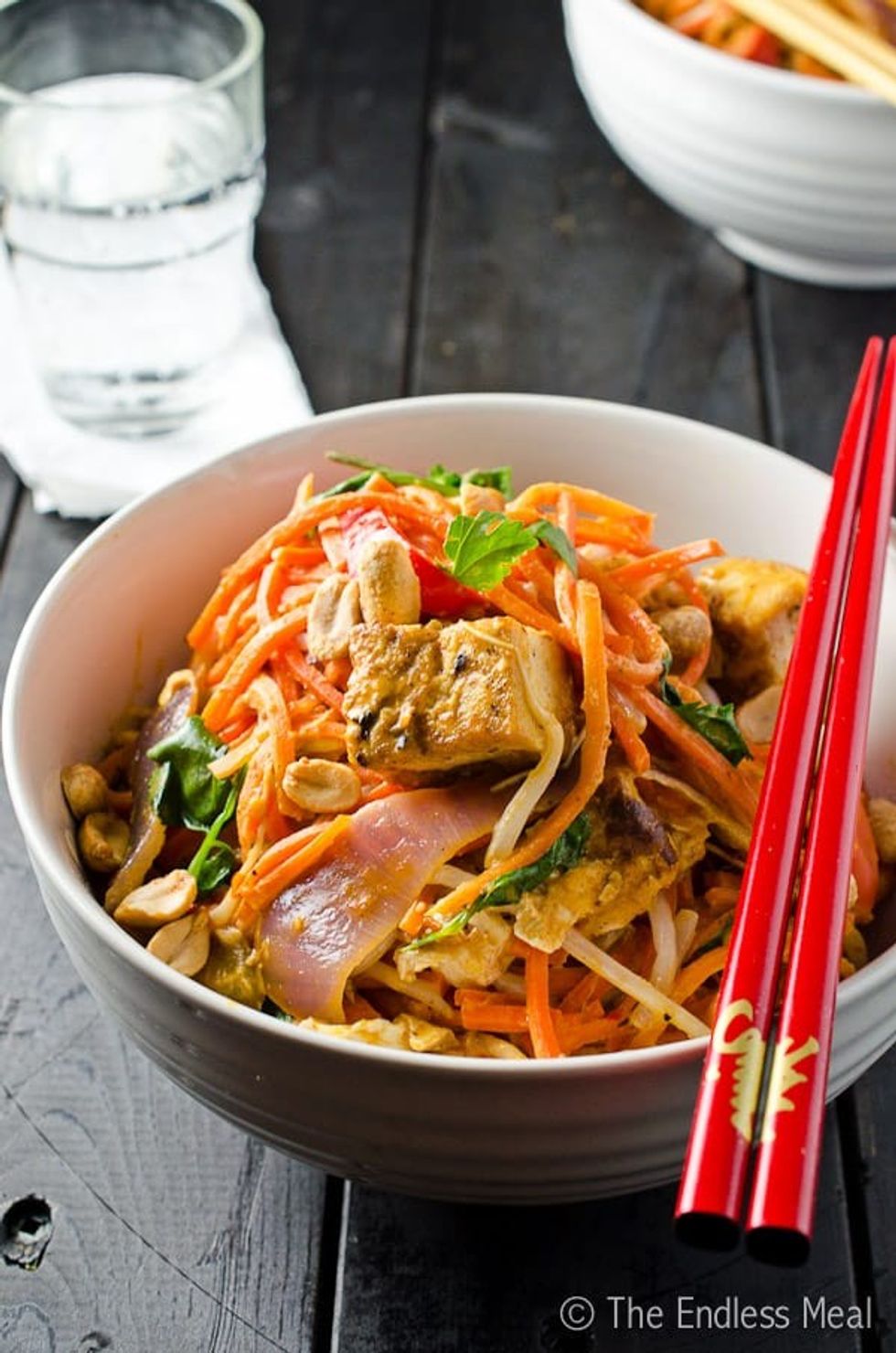 Carrot Noodles with Thai Peanut Sauce