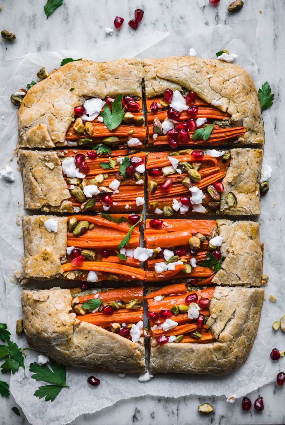 Carrot Tart with Pesto