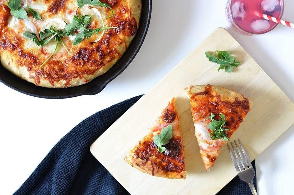 Cast Iron Pizza Camping Meal