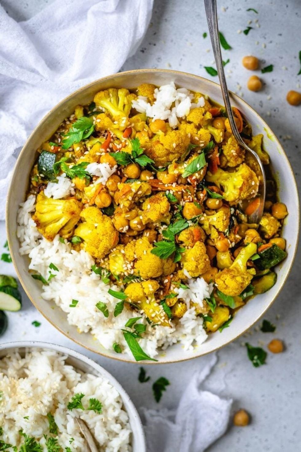 Cauliflower Chickpea Curry