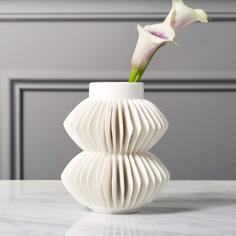 CB2 Celia White Porcelain Vase