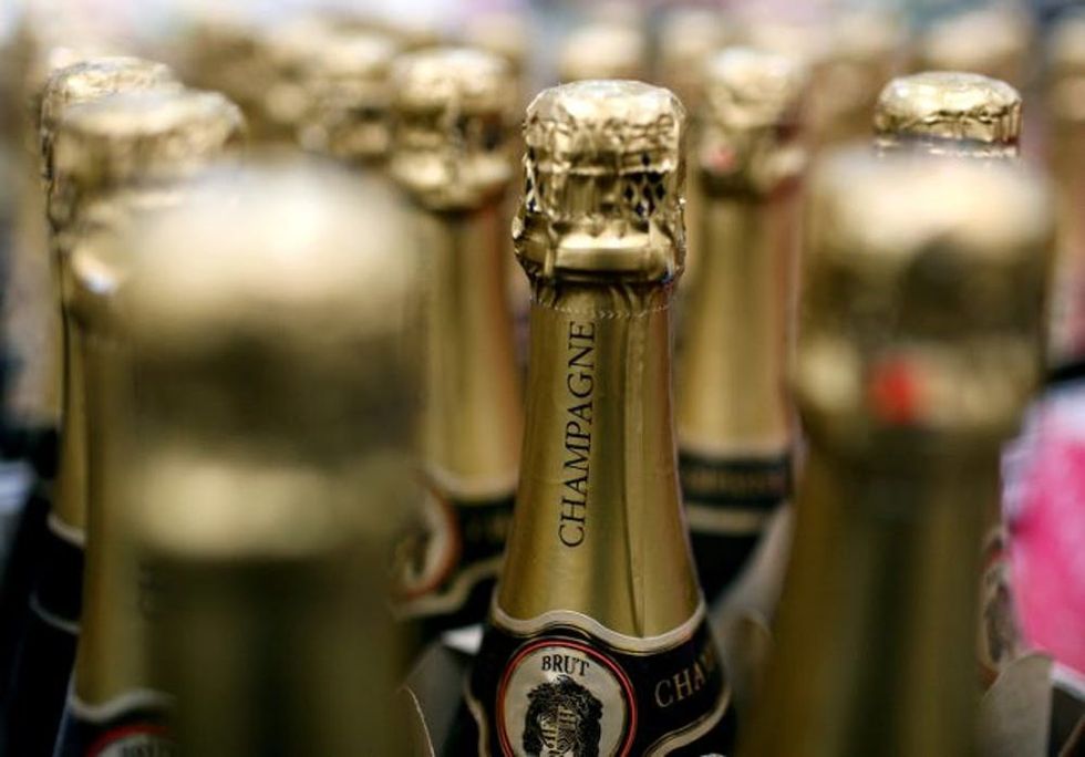 champagne bottles
