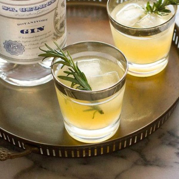Charred Lemon Rosemary Sparkler