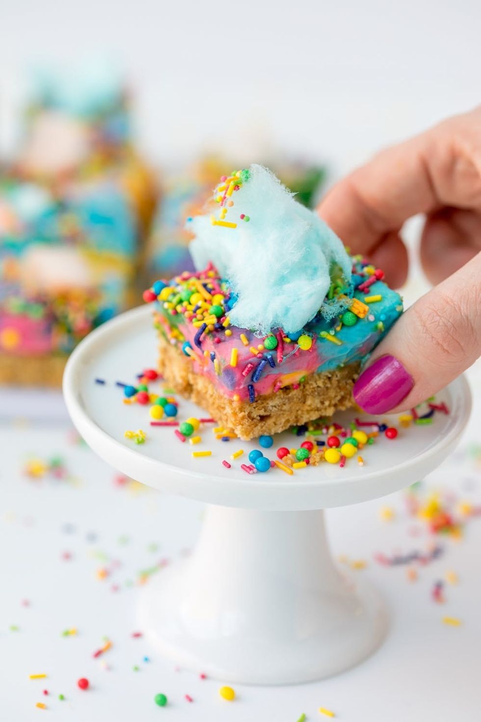 Check out our Lisa Frank Inspired Rainbow Cheesecake Recipe!