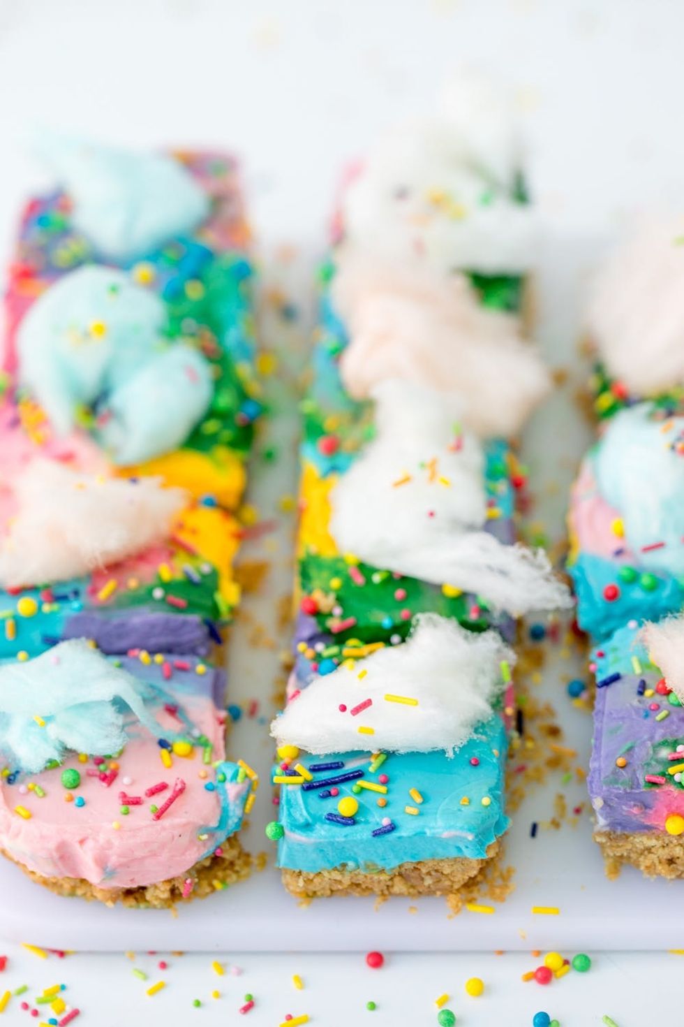 Check out our Lisa Frank Inspired Rainbow Cheesecake Recipe!